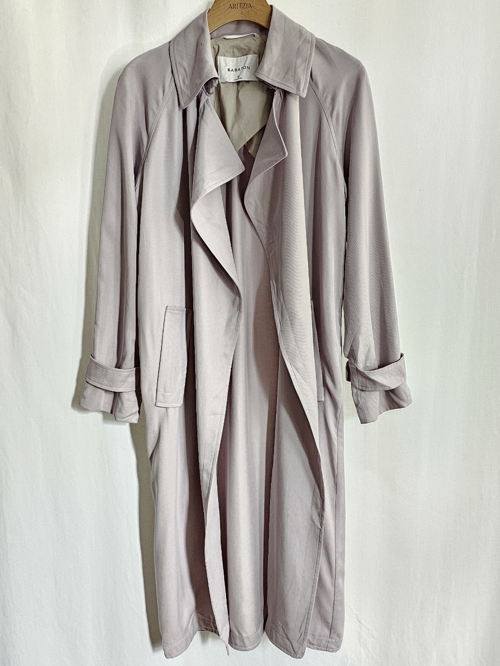 Aritzia Babaton Lilac Lawson Trench Coat